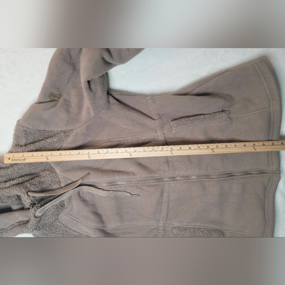 Koolaburra by UGG Cozy Sherpa Jacket Sz XL Truffle Mauve Hooded Zip Up Fleece - Picture 6 of 16